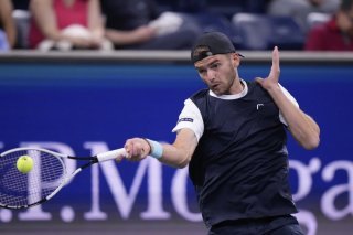 Jérôme Kym a fait douter Taylor Fritz notamment grâce à son fabuleux coup droit KEYSTONE/AP/Frank Franklin II